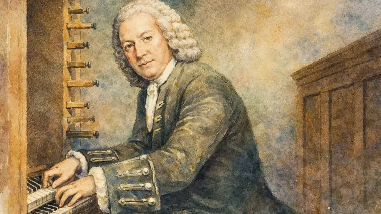 Jan Sebastian Bach, mistrz organów, tworzy muzykę. Ciekawostki o jego życiu i twórczości są fascynujące.