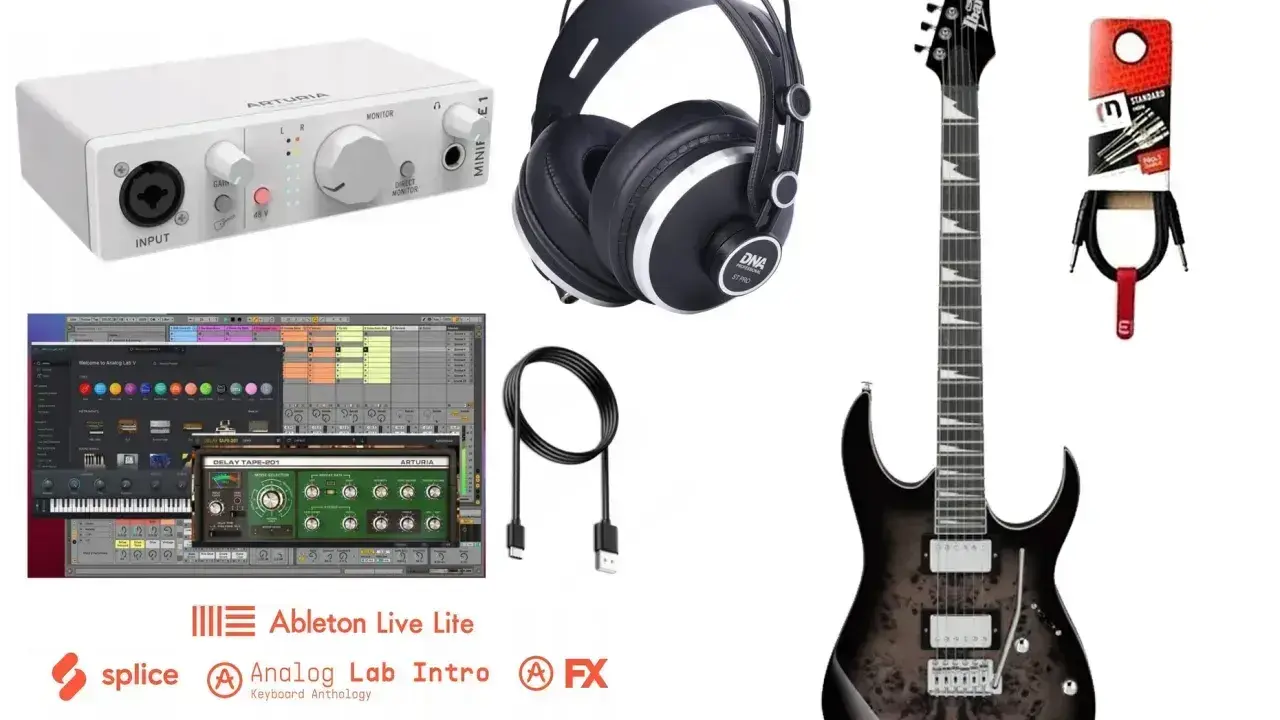 Co jest potrzebne do gitary elektrycznej: gitara, słuchawki, interfejs audio, kable i oprogramowanie muzyczne.