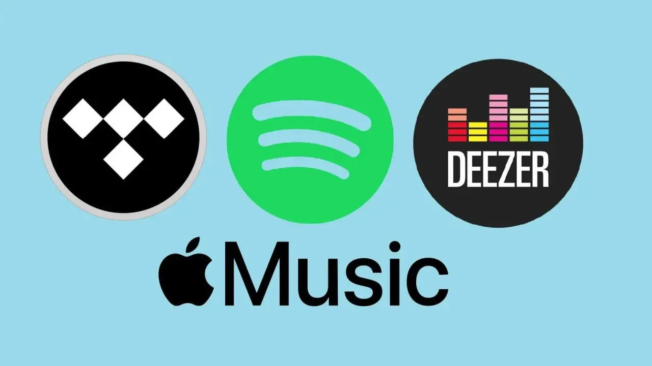 Loga Tidal, Spotify, Deezer i Apple Music. Wybierz swoje ulubione strumieniowanie muzyki.