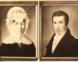 Portrety rodziców Fryderyka Chopina: matki Ludwiki z domu z koronkowym czepcem i ojca Mikołaja w eleganckim stroju.