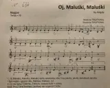 Nuty na keyboard do piosenki "Oj, Maluśki, Maluśki" w rytmie reggae.