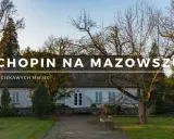 Dworek w Żelazowej Woli, gdzie urodził się Chopin. Malowniczy krajobraz Mazowsza.