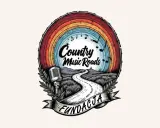 Logo Fundacji "Country Music Roads" z tęczą, drogą, mikrofonem i nutami. Promuje muzyka country wykonawcy.