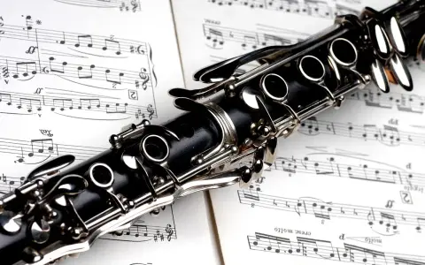 Klarneci na tle nut. Instrument ten często stanowi akompaniament dla innych instrumentów lub wokalu, tworząc harmonijną całość.