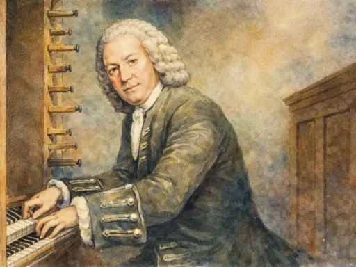 Jan Sebastian Bach, mistrz organów, tworzy muzykę. Ciekawostki o jego życiu i twórczości są fascynujące.