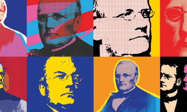 Pop-artowe portrety Stanisława Moniuszki w różnych kolorach. Ciekawe fakty o kompozytorze.