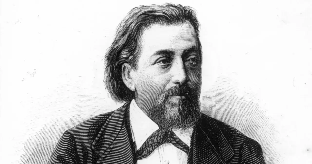 Portret Henryka Wieniawskiego, kompozytora i skrzypka, z charakterystyczną brodą i bujnymi włosami.