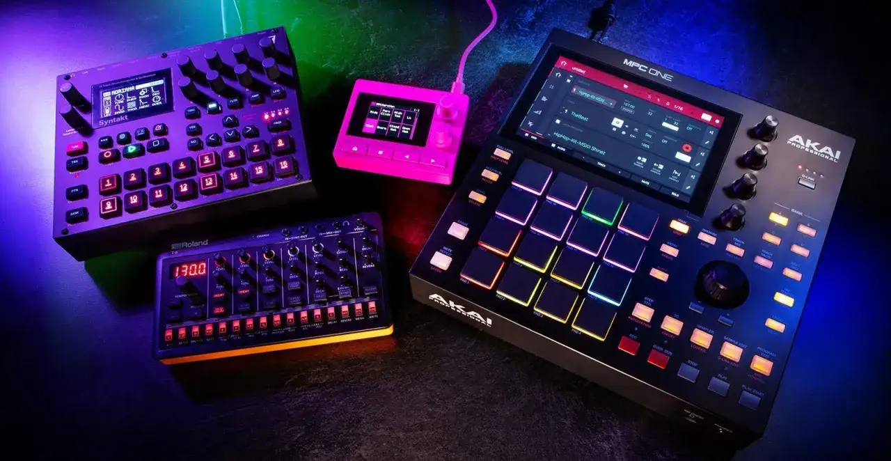 Elektroniczna muzyka instrumentalna tworzona na syntezatorach i samplerach. Kolorowe pady i ekrany zapraszają do kreatywności.